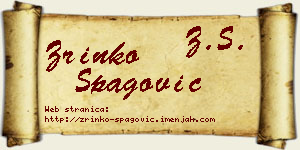 Zrinko Špagović vizit kartica